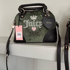 Juicy Couture Olive and Black Satchel